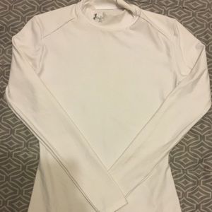 Women's Under Armour White Fitted Cold Gear Size M